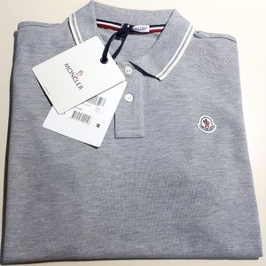 MONCLER MEN POLO SHIRT %100 CTN GRAY